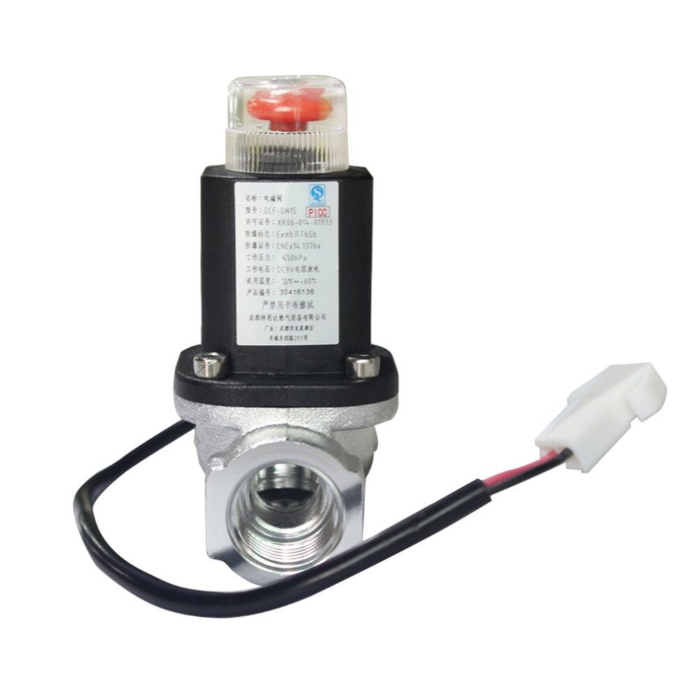 LPG Natural Gas Emergency Shut Off Solenoid Valve DC9V-12V For Home Security Alarm System For Alarming Leak Gas Pipeline