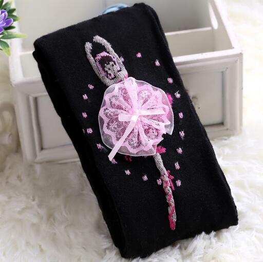 Collants de printemps et d&#39;automne pour petites filles, vêtements pour enfants, bas blancs de Ballet,: blace ballet / Fit 6-9year