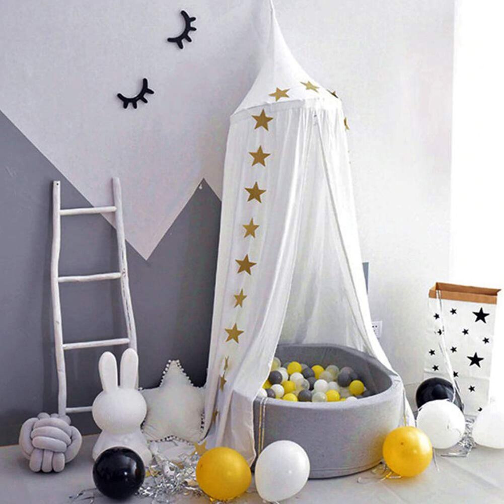 240cm Kids Children Bedroom Bed Dream Curtain Tent Canopy Hanging Summer Mosquito Net Decor