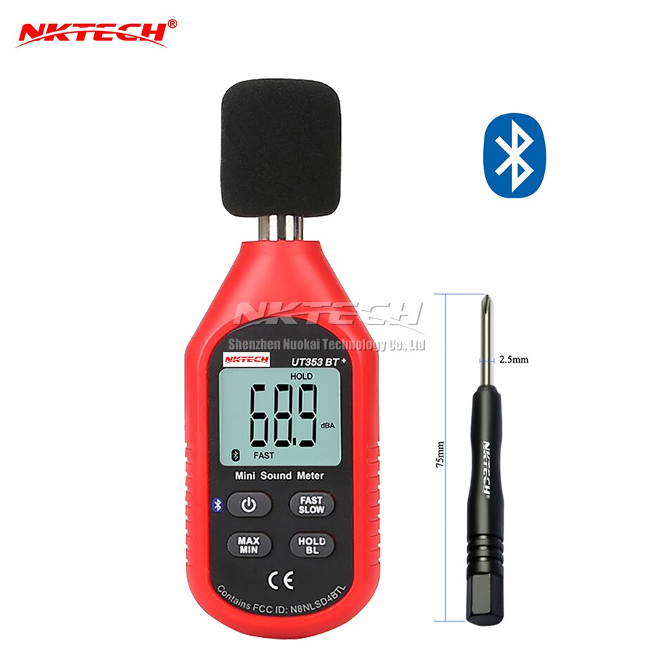 NKTECH UT333BT + Bluetooth Mini LCD Numérique Air Température Hygromètre Thermomètre Hygromètre Jauge Testeur UT333 Mise À Niveau: UT353BT PLUS