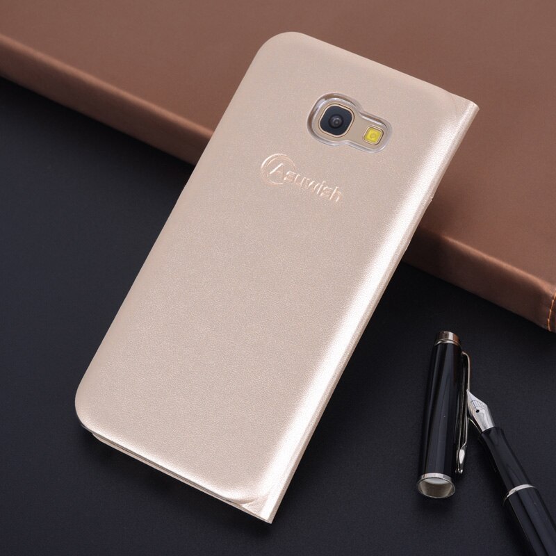 Slim Dual Window View Case Scratch Resistant Flip Cover Phone Sleeve Bag For Samsung Galaxy A3 A5 A7 SM A320F A520F A720F