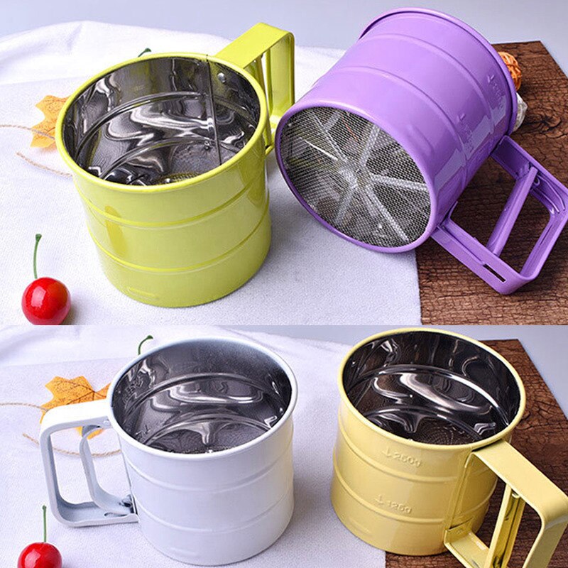 Stainless steel icing sugar shaker Multi-function hand-held screen flour sieve Bakery tools Kitchen accessories reposteriabaking