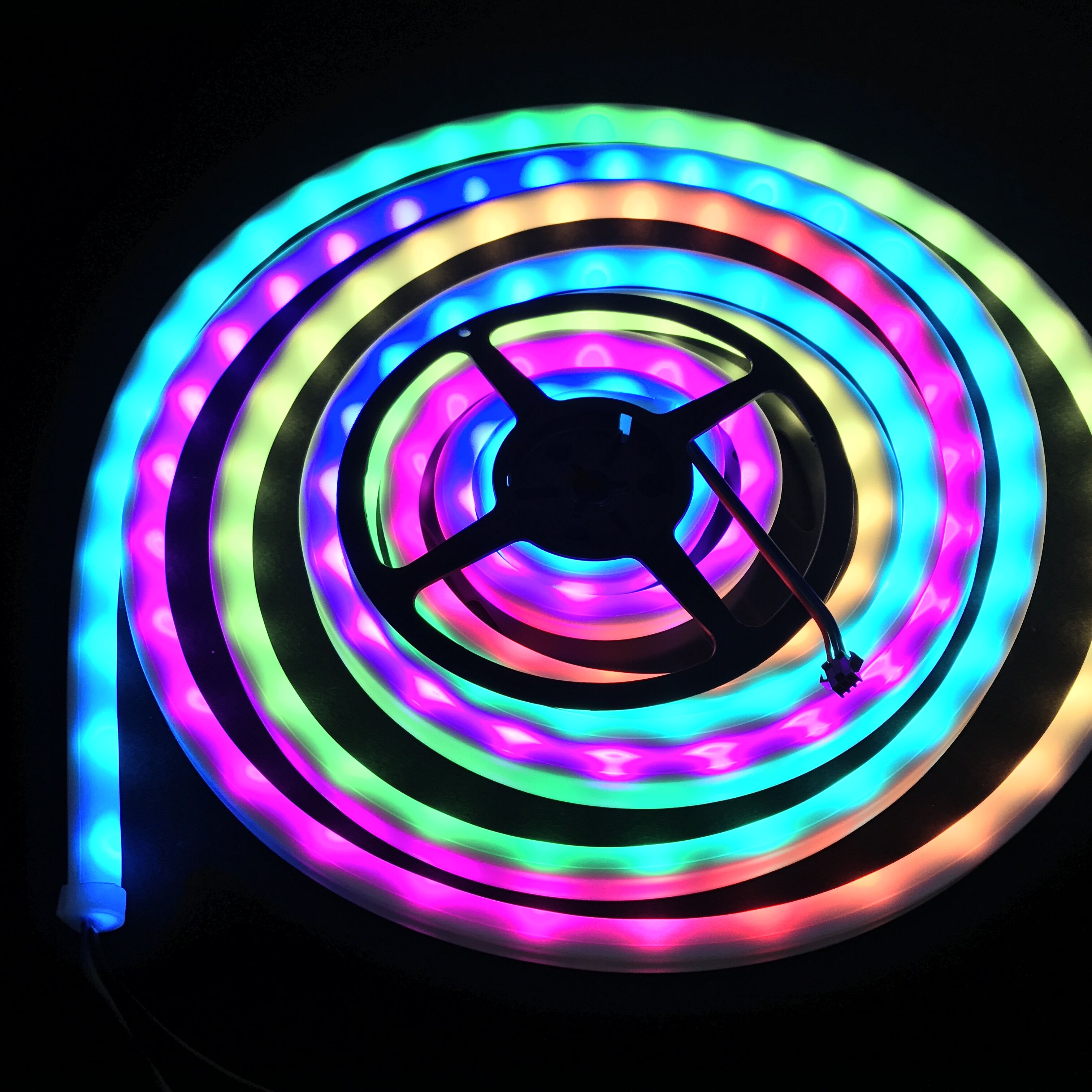 2.5m DC5V WS2812B addressable led neon pixel light,RGB full color;30leds/m with 30pixels/m;waterproof