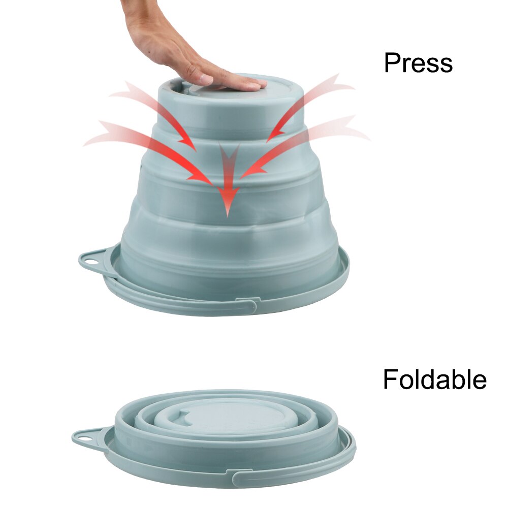 Save Space Round Bathroom Kitchen Camping Bucket Car Wash Outdoor Fishing Portable Folding Bucket Collapsible Storage Bucket