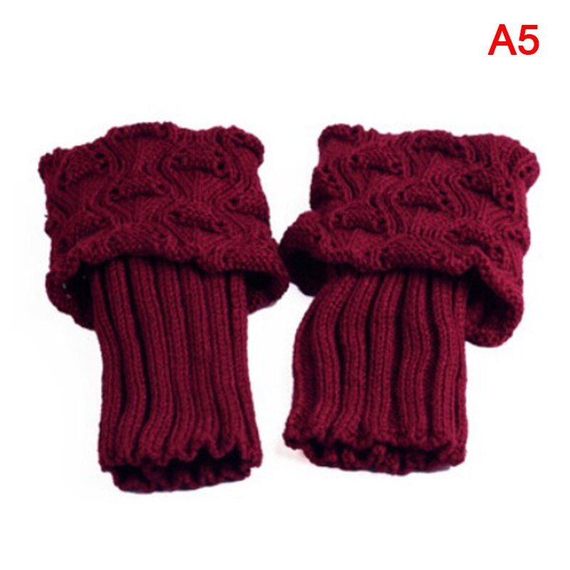 Women Crochet Boot Cuffs Knit Toppers Boot Socks Winter Leg Warmers: 6