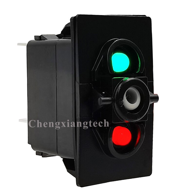 Dual Led ON OFF Switch Base 5PIN SPST Waterproof IP68 12V 20A 24V 10A Switch Body, Car Boat Rocker Switch Accessories: 5p-green and red