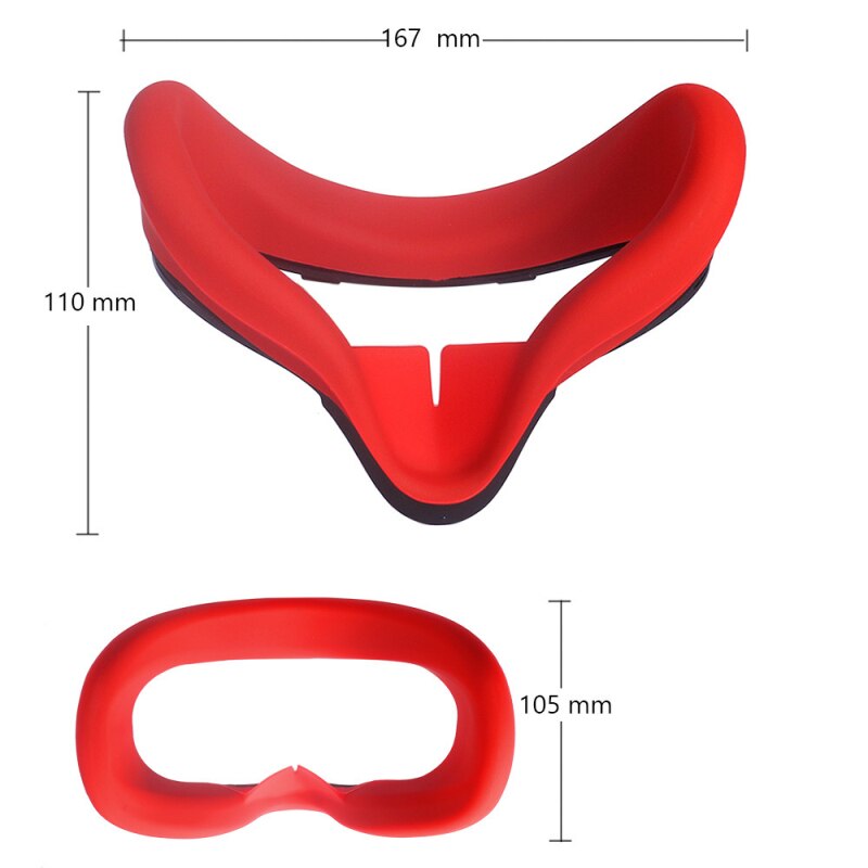 1Pcs Vr Gezicht Silicone Cover Masker & Gezicht Pad Voor Oculus Quest 2 Gezicht Kussenhoes Transpiratie: 02 red