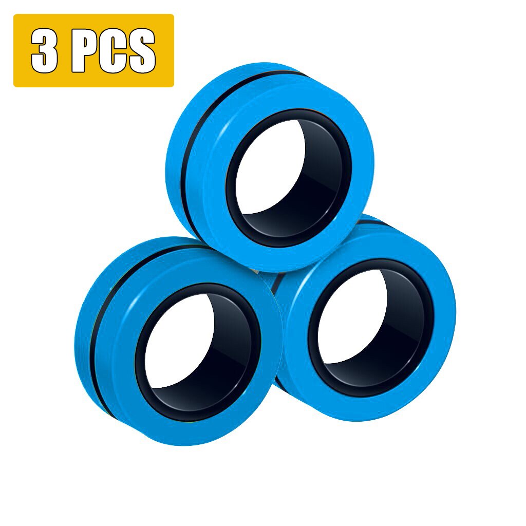 Best Fidget Spinner Magnetic Bracelet Ring Unzip Toy Anti-stress Magic Ring Props Tools Decompression Toys Игрушки Для Детей: 3PC G