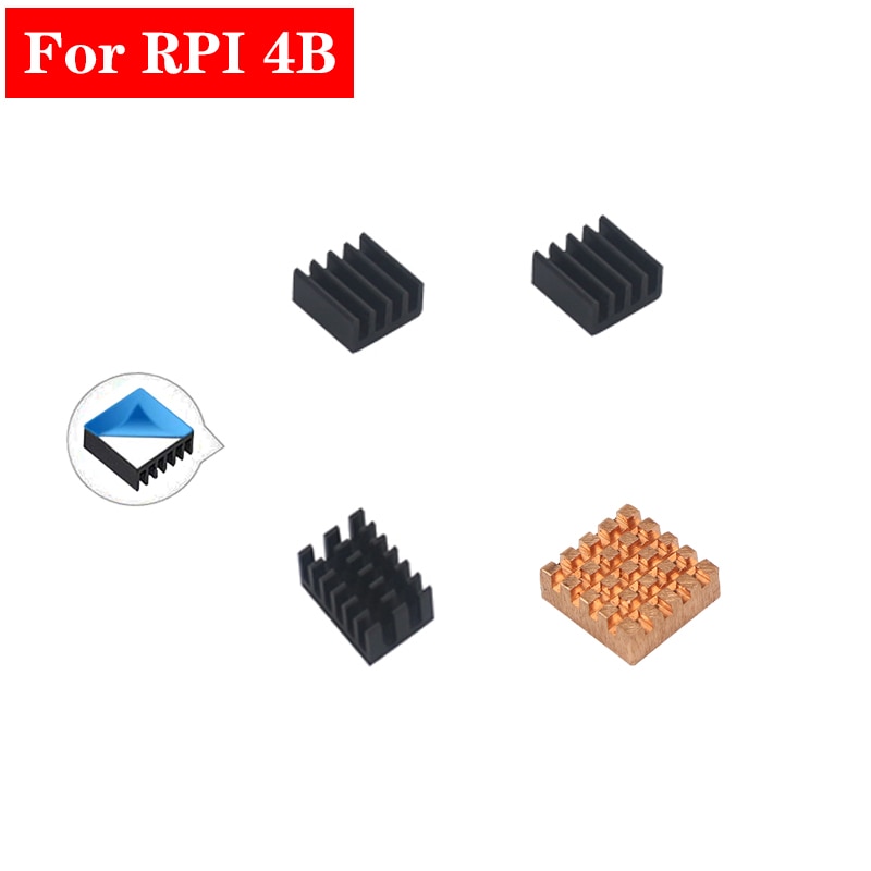 Voor Raspberry Pi 4 Koellichaam Cooper Aluminium Heatsink Radiator Cooling kit voor Raspberry Pi 4 Model B Pi 4B pi4