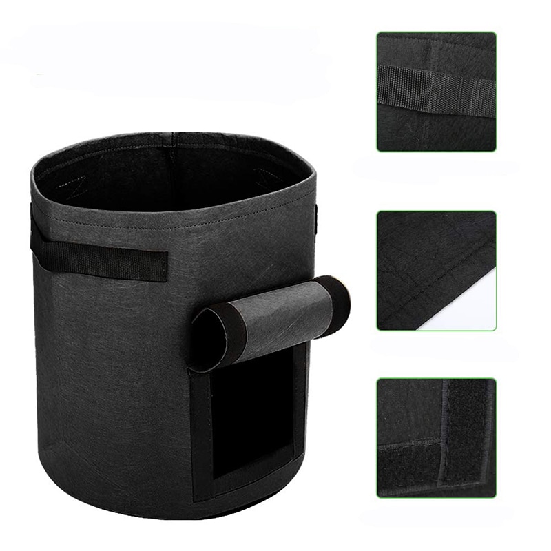 DIY Potato Planting Bucket Potato Grow Bag Nursery Tomato Plant Felt Grow Flower Fabric Grow Pot Non-woven Seedling Bags