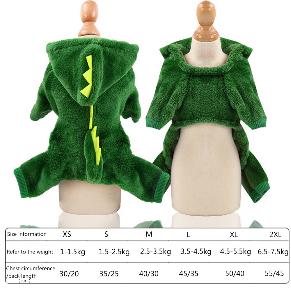 Huisdier Kat Kleding Grappige Dinosaurus Kostuums Jas Winter Warm Fleece Kat Doek Voor Kleine Katten Kitten Hoodie Puppy Hond Kleding xs-Xxl
