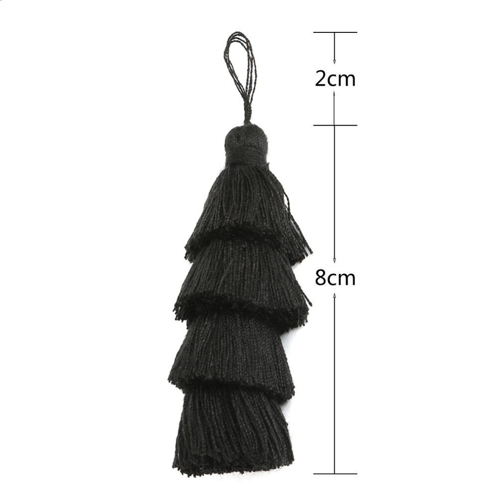 Pampilles en Poly coton 4 couches | Pour décoration de mariage, sac de vêtement accessoire rideaux de couture, pendentifs pampilles à la pour bricolage