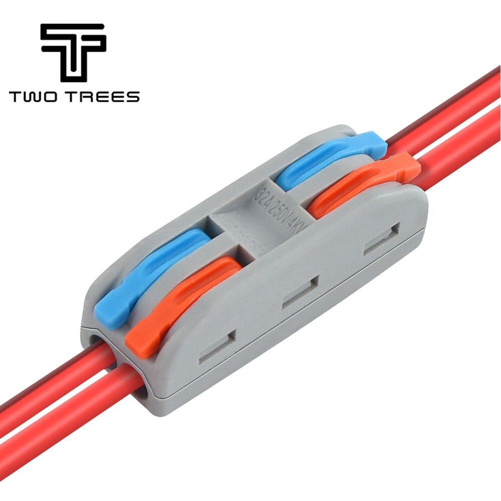 Mini Fast Wire Cable Connectors Universal Compact Conductor Spring Splicing Wiring Connector Push-in Terminal Block SPL-2