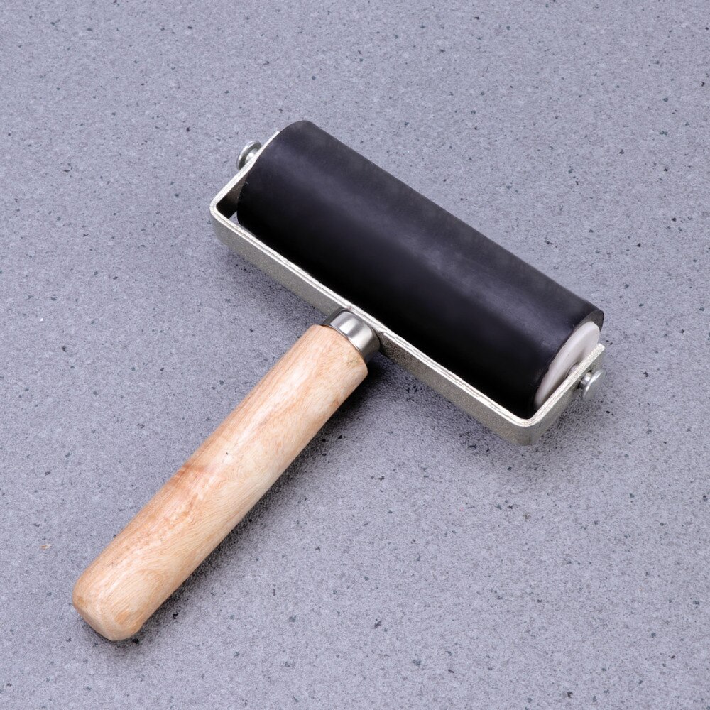 Rubber Roller Brayer Printmaking Ambachtelijke Projecten Inkt En Stempelen Gereedschap (Zwart)