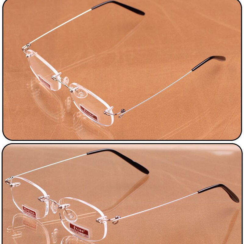 Top Grade Ultralight Frameless Reading Glasses Unisex High-Definition Rimless glasses Best-selling