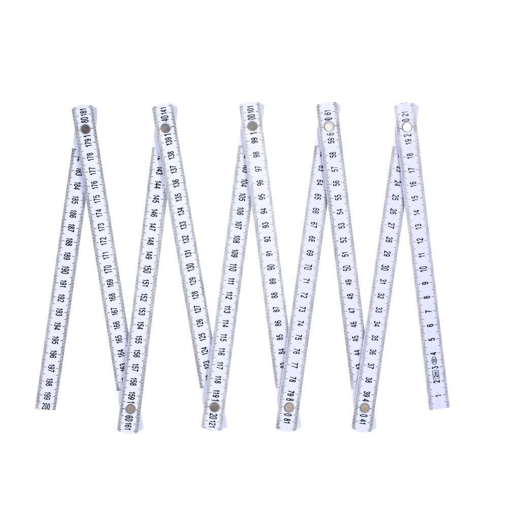 2M Folding Ruler Slide Ten-Parts Fold Up Rulers Versatile Inside Reading Carpenter Education Meter Lightweight Measuring Tool