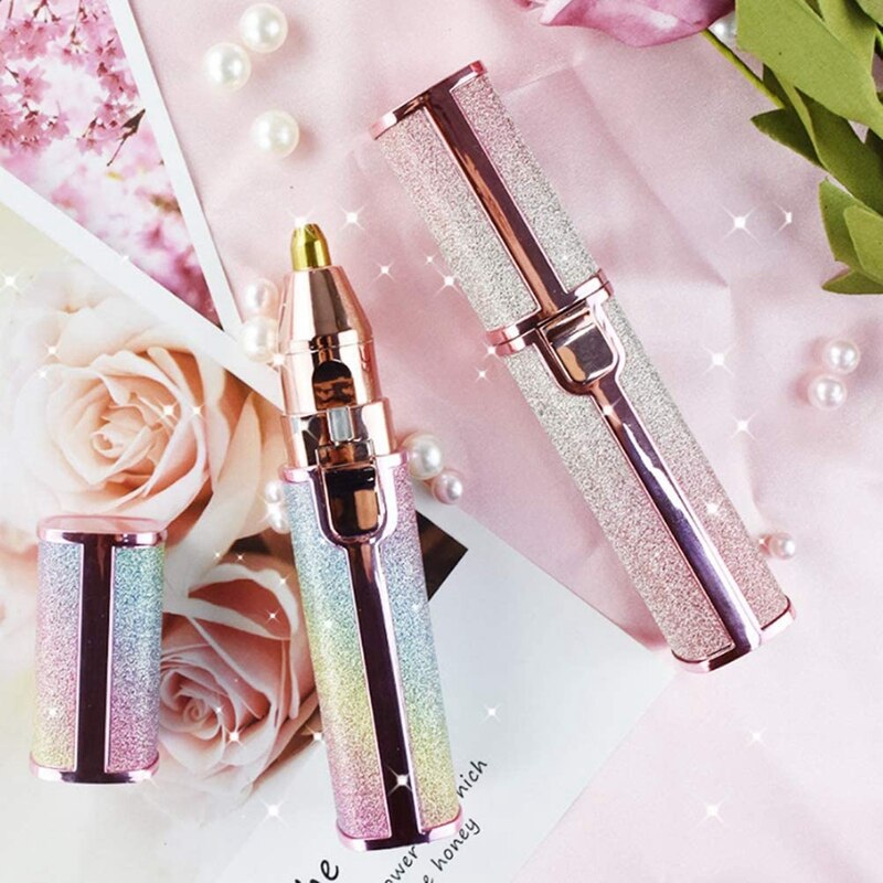 2 In 1 Elektrische Scheerapparaat Elektrische Lady Wenkbrauw Trimmer Lippenstift Gezicht Scheerapparaat Voor Vrouwen Meisjes Wenkbrauw Haar Remover