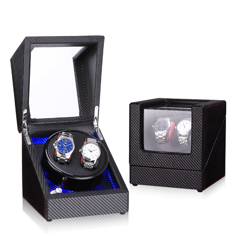 Devanadera de reloj mecánico con pantalla LED, soporte de caja de almacenamiento de joyería, agitador de Motor, rotador automático silencioso, 5 modos: Oro