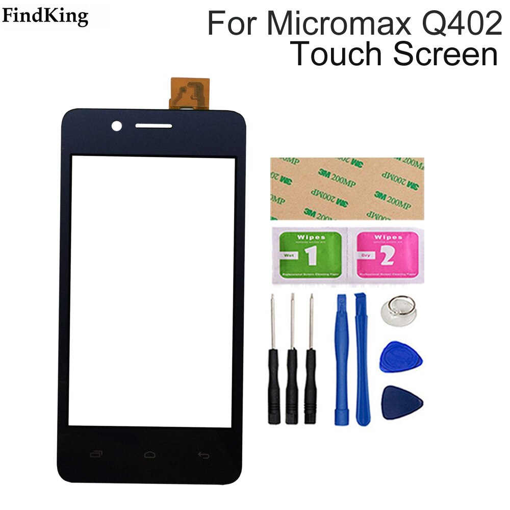4.0 "Mobiele Touch Screen Voor Micromax Bolt Q402 Touch Screen Digitizer Sensor Outer Glass Panel Touchscreen Gereedschap