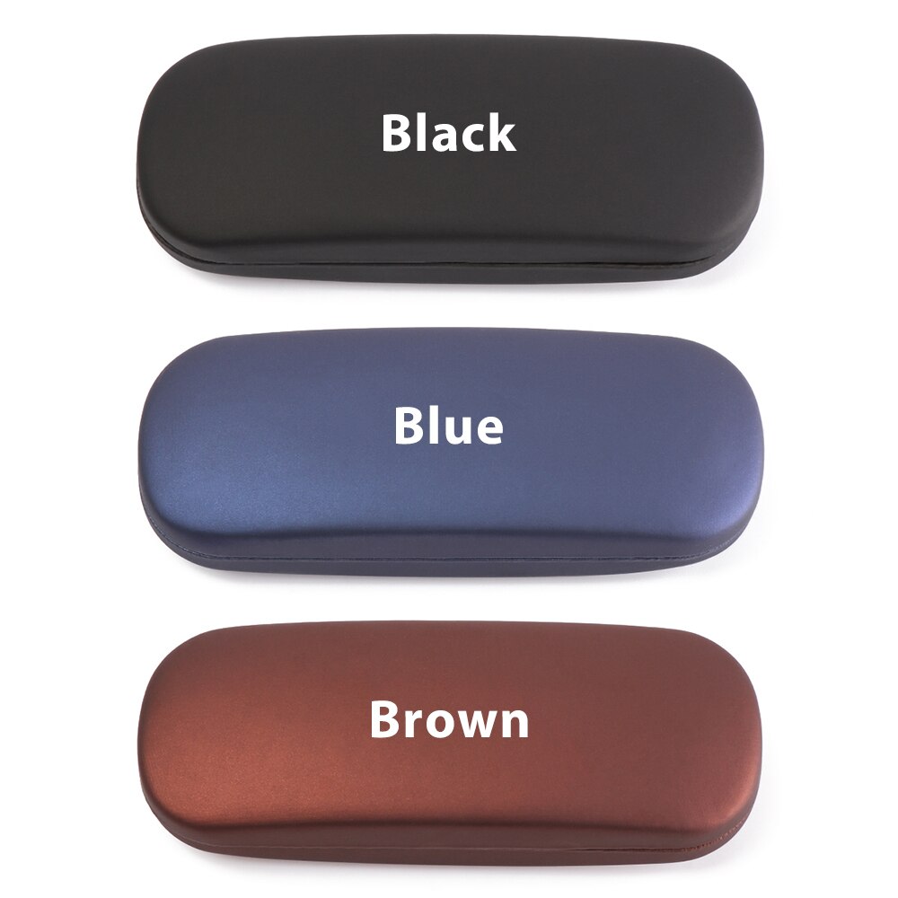 Menn kvinner skinnbrille etui unisex vanntett hardt ramme brille etui lesebriller boks svart brillevesker