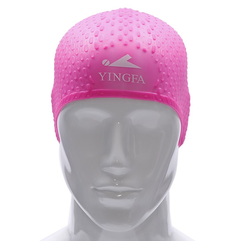 Siliconen Waterdicht Zwemmen Caps Beschermen Oren Lange Haar Sport Zwemmen Zwembad Hoed Badmuts Gratis Grootte Voor Mannen Vrouwen Volwassenen: pink