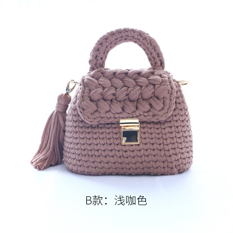 Cloth line hand-knitted thread DIY cloth bag DIY hand-knitted bag: B-02