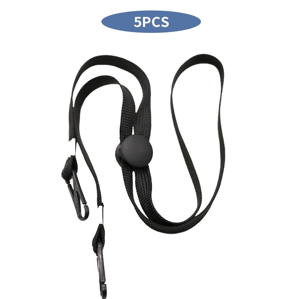5 stücke Maske Schlüsselband Riemen Erwachsene Maske Halfter Schlüsselband Anti-Hub Ohren Schnur Lanyards Hütte Winddicht Seil: schwarz
