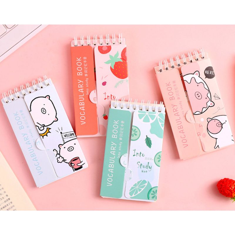 Kawaii Fruit Notebook Foreign Language Vocabulary English Words Reciting Planner Notepad School Writing Stationery