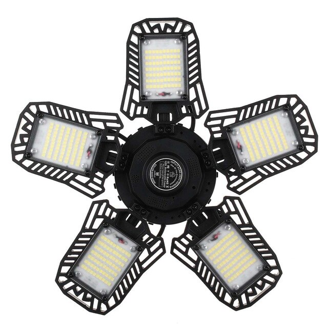 200W 100W LED Garage Light With Remote Control E27 LED Bulb Ceiling Lamp 85-265V Deform Light for Workshop Warehouse Factory Gym: 200W Black