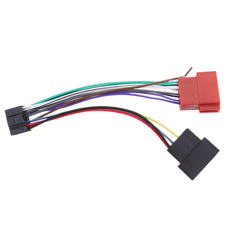 Adaptador arnés de Cable de Radio para coche, adaptador de conector estándar ISO de 16 pines