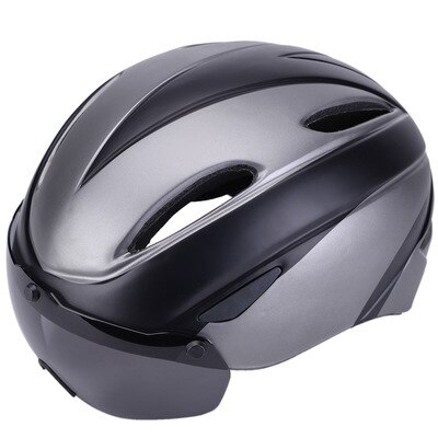 Aero Ultralichte Road Fiets Helm Eps Integraal Gegoten Ademend Fietshelm Mannen Vrouwen Goggles Lens Mtb Apparatuur: H