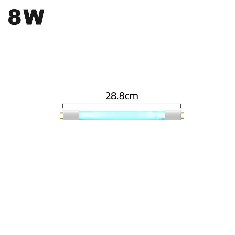 G13 High Ozone Quartz Ultraviolet Lamp Tube 8W 10W 15W UVC Disinfection Light Tube Ozone UV Sterilizing Lamp Tube for Laboratory: 8W / High Ozone