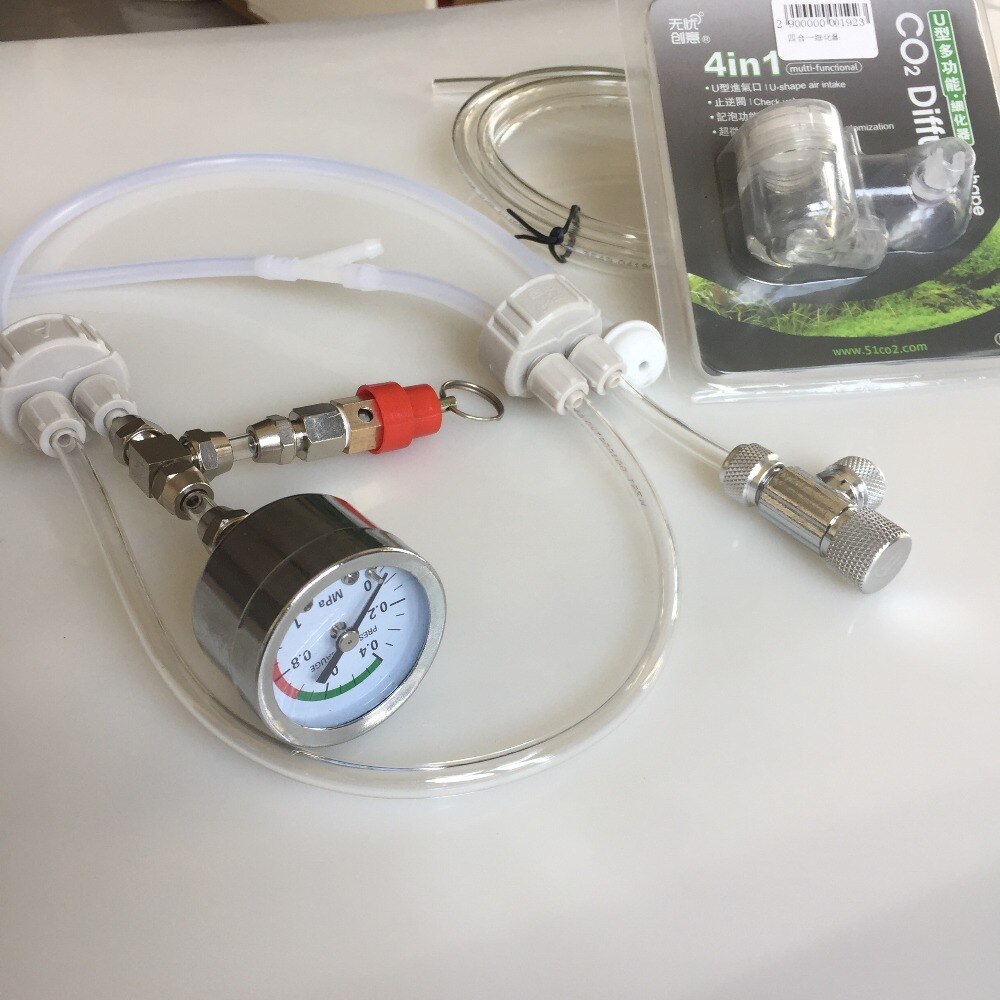 Aquarium Diy CO2 Generator Systeem Overdrukventiel Druk Luchtstroom Aanpassing Water Plant Fish AquariumCo2 Klep Diffuser