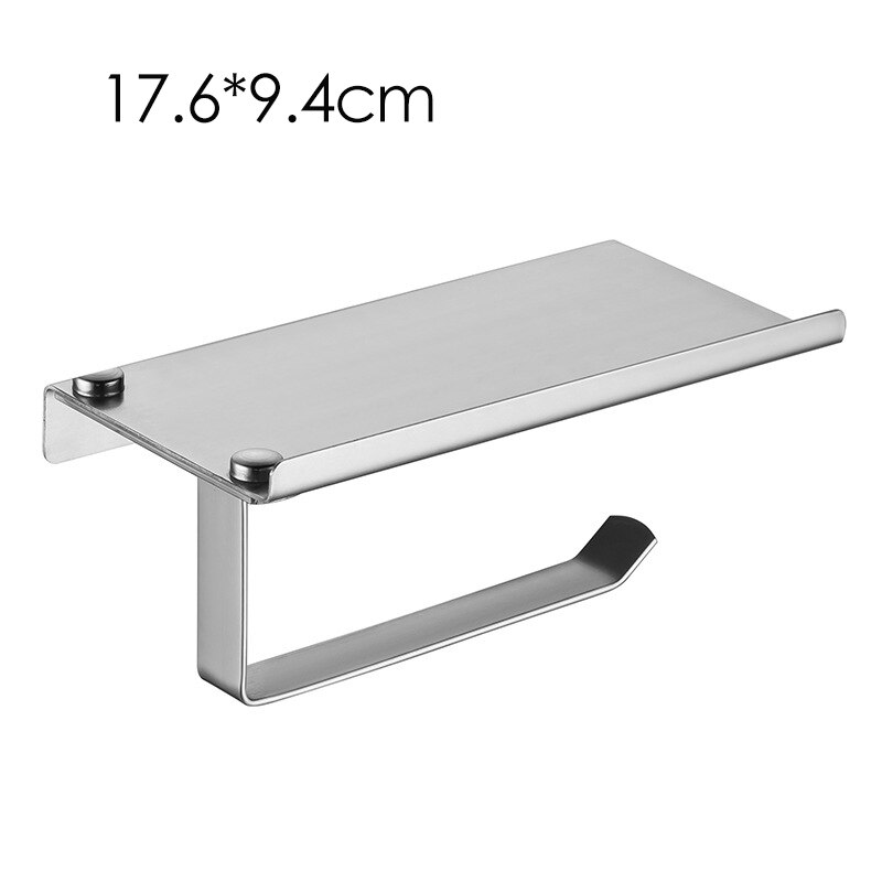 Bathroom Toilet Tissue Paper Holder Wall Mount Phone Holder WC Paper Roll Holder Rack Stainless Steel Tissue Boxes: B