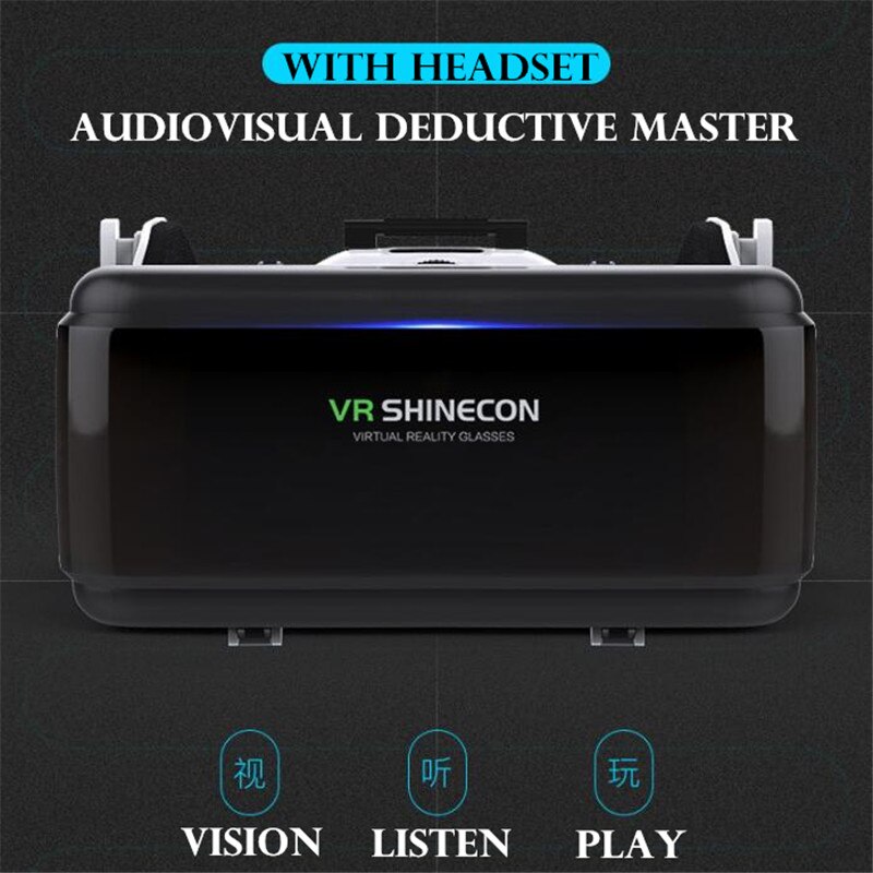 Vr shinecon 11 3d briller original vr virtual reality til smartphone smartphone headset beskyttelsesbriller kikkert videospil wirth linse
