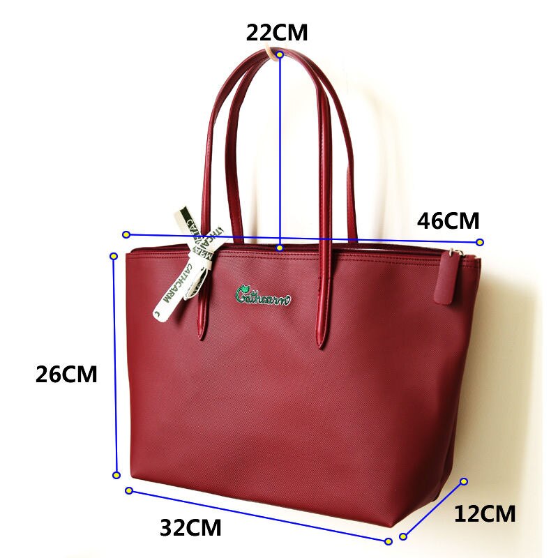 Crocodile shopping bag female bag shoulder bag large capacity commuter mommy bag shopping bag waterproof commuter tote bag