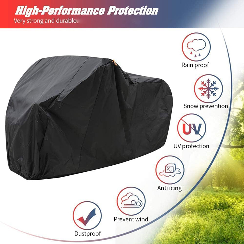 Fietshoes voor 3-fietsen Waterdicht Buitenfietsopslag Anti-UV Koud weer Regen Sneeuw Windbestendig Tarp Tent Schuur Stof Vuil: Default Title