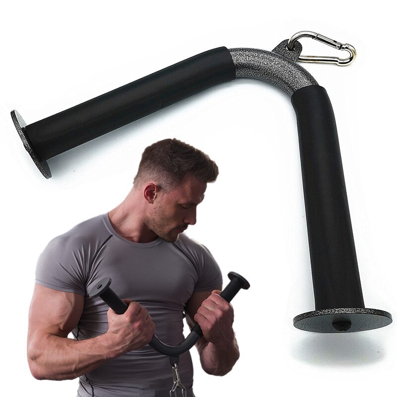 V-Shaped Push Down Bar LAT Cable Machine Attachment Support up to 660 lbs for Tricep Push Downs Upper Body Workouts Accessories