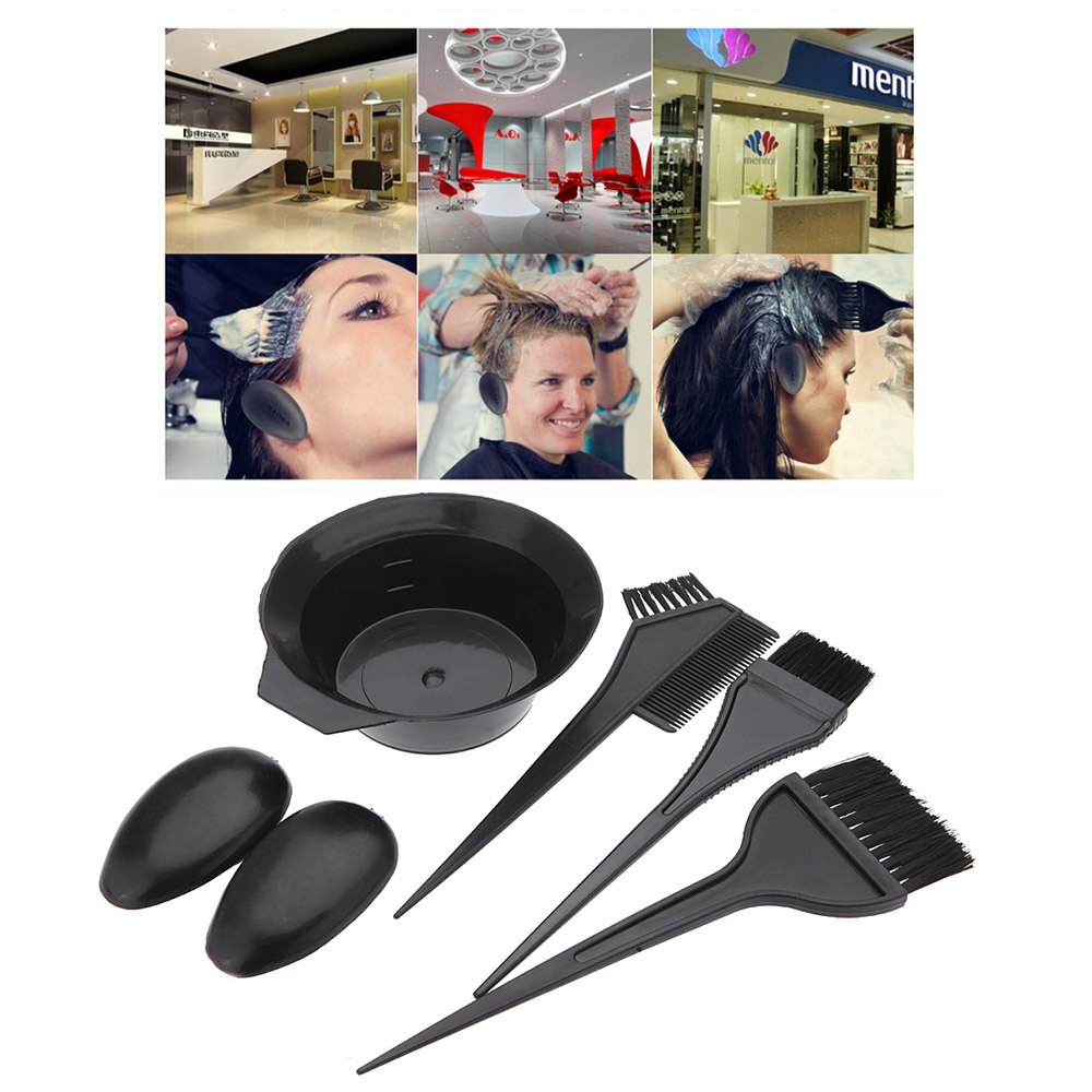 5 uds peluquería herramientas cuenco para brochas Combo color peluquería tinte herramienta Kit de herramientas de peinado