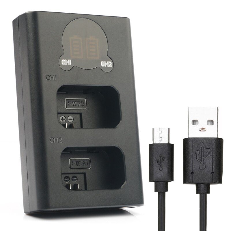 NP-FW50 NP FW50 Dual USB Charger for Sony Alpha 7R SLT-A33 NEX-6 A7 A7S II SLT-A35 NEX-5T NEX-7 DSC-RX10 II ILCE-QX1