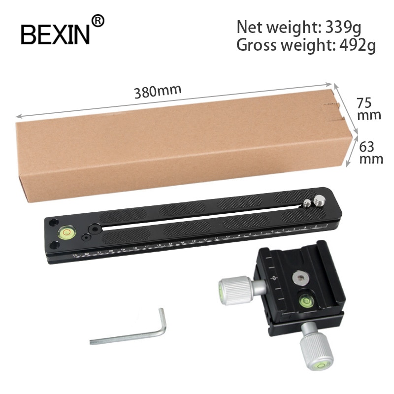 BEXIN Panoramic Long Telephoto Double layer Quick release plate clamp Arca Swiss camera Clamp Adapter Mount Bracket Tripod Holde