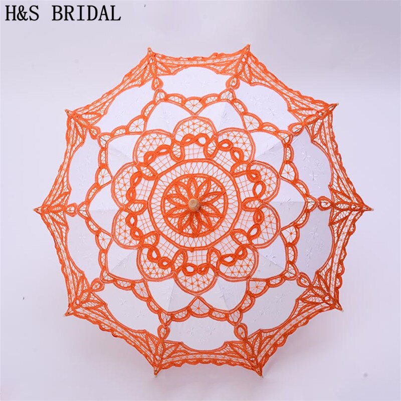 H & S BRAUT Regenschirm Jahrgang Viktorianischen Spitze Manuelle Öffnung Hochzeit Regenschirm Braut Sonnenschirm Für Hochzeit Dusche Dach Dekoration
