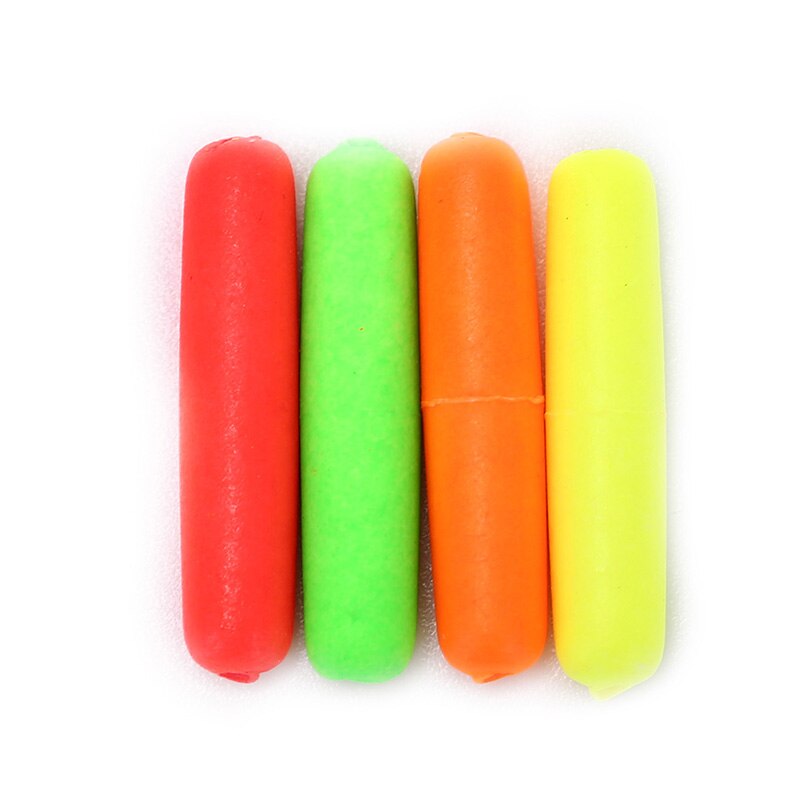 10pcs Small foam Cylinder Rig Float Fishing Float Tip Visual Beans Red Orange Yellow Green Stops Terminal Accessories