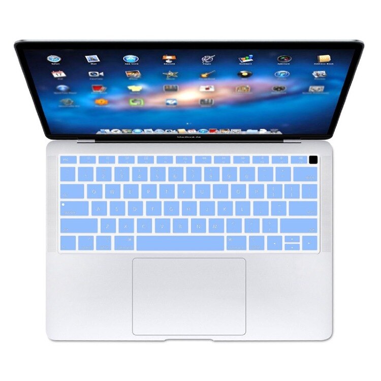 HRH Waterproof Silicone Backlit Glow in the Dark Laptop Skin English Keyboard Cover Skin for MacBook Newest Air 13" A1932: Quiet Blue