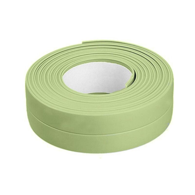3.2M Keuken Badkamer Afdichting Strips Sink Edge Kalefateren Tape Pvc Waterdichte Zelfklevende Muurstickers Voor Keramische/Hoek: 2.2 Green