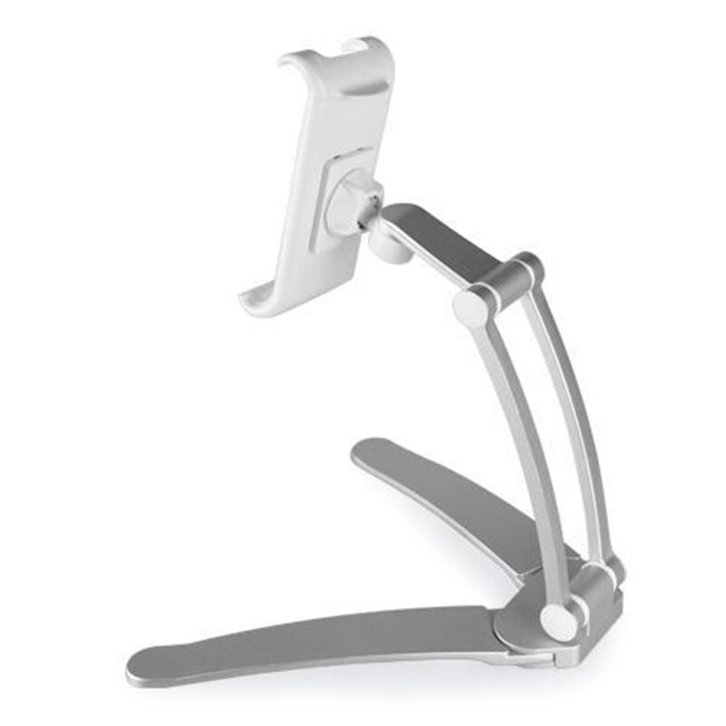 Wall Desk Tablet Stand Kitchen Tablet Mount Aluminum Alloy Smartphones Holders Lazy Bracket: Sliver Small