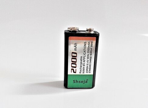 Large-capacity 2000mAh 9V rechargeable battery 9 volt Ni-MH battery 9V battery: black