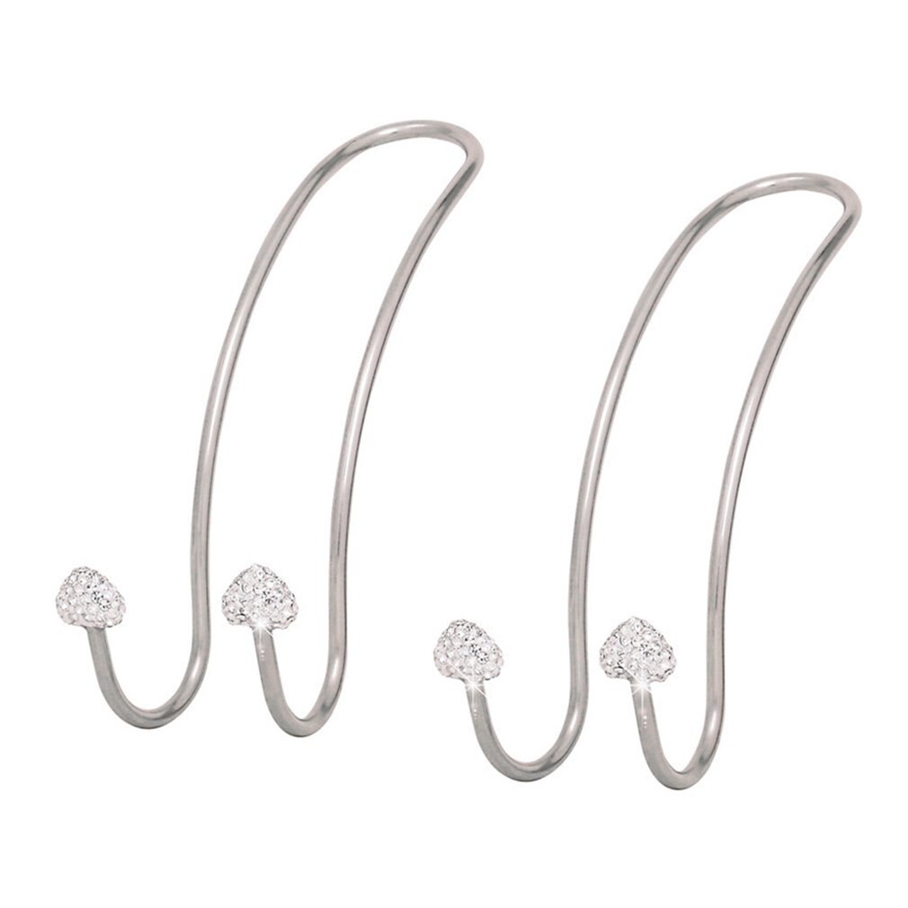 2 Stuks Car Seat Terug Boor Haak Rvs Peach Hart Generieke Auto Hoofdsteun Haak Autostoel Haak Robuuste Frame: White