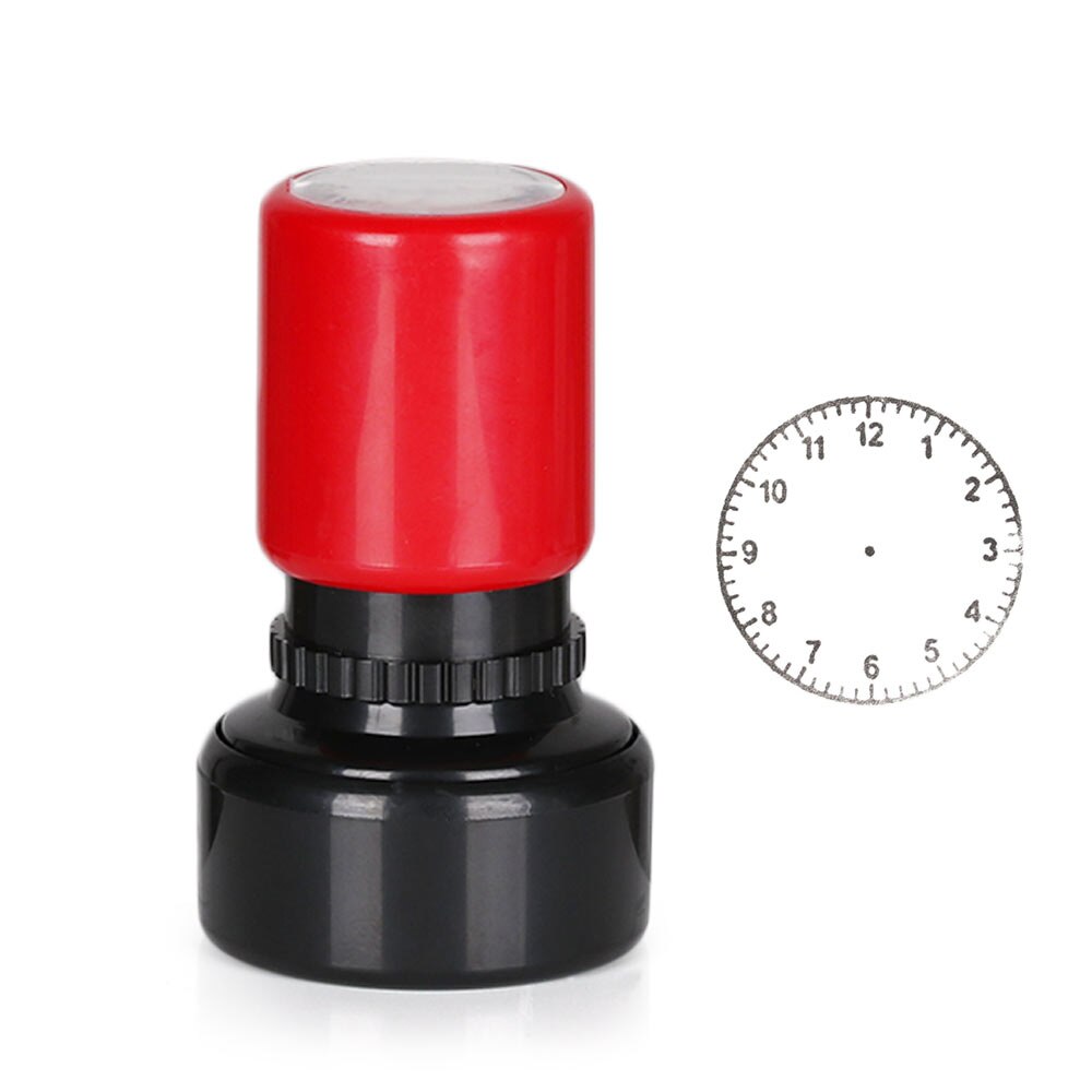 1 PC Learning Clock Stamp Clock Dial Teaching Seal Aids Recognition Student Stamps Teaching Tools 30mm School Supplies: Black a