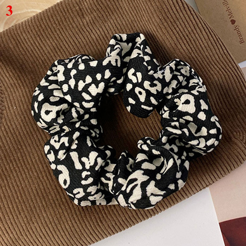 Autmn-coletero de terciopelo para mujer, accesorio para el pelo de leopardo, a rayas, para invierno: 3